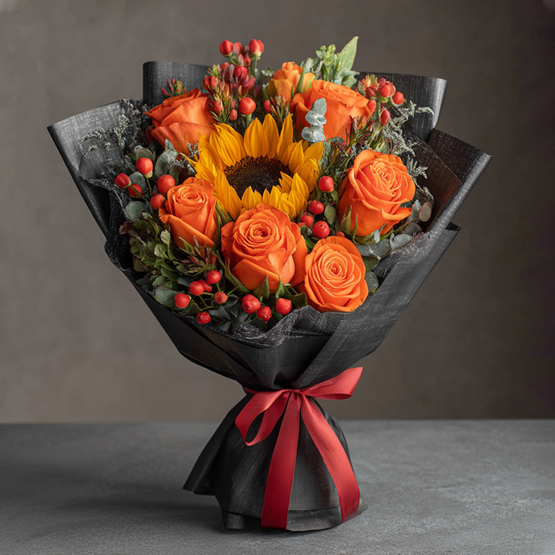 How to write the congratulatory message on the opening flower basket of Englewood Cliffs training in